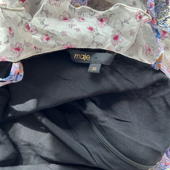 Maje Printed cotton voile ruffle dress - never worn; no tags - Picture 3 of 4